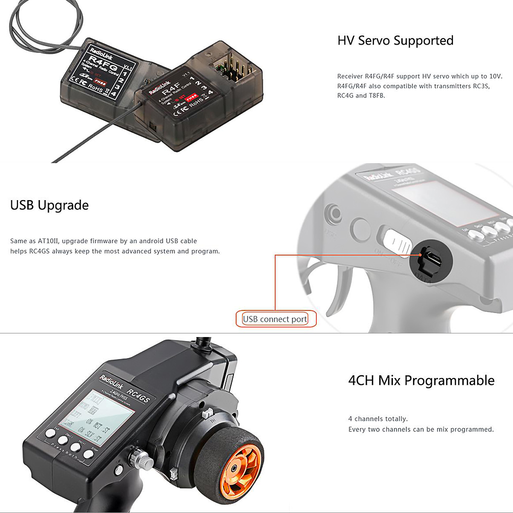 rc transmitter with gyro